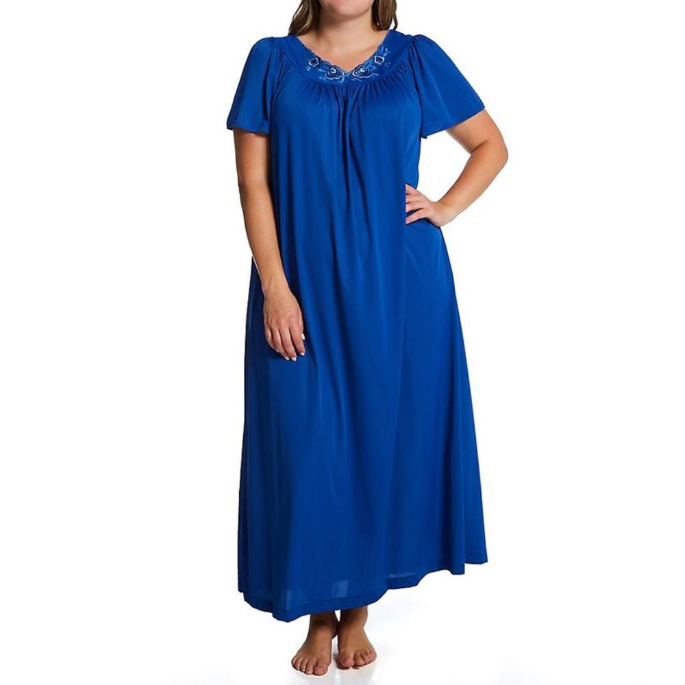 Shadowline Plus Petals 53 Inch Gown -  Navy  32280X